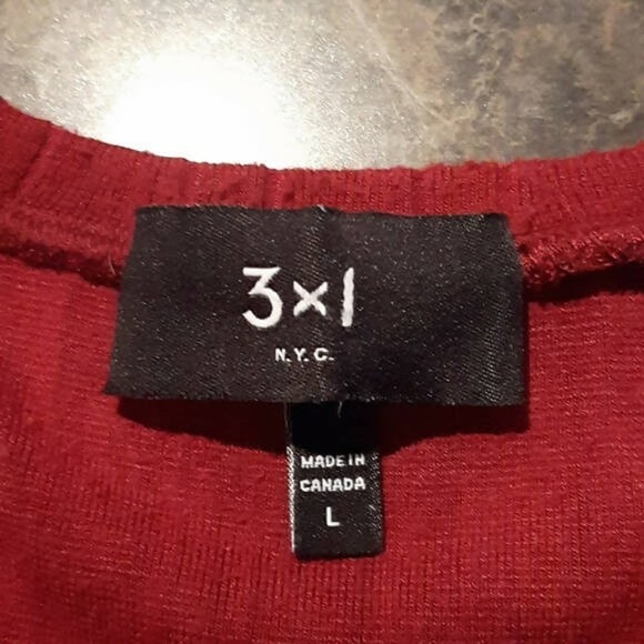 3x1 Slim Knit Henley - /Red - Picture 6 of 9